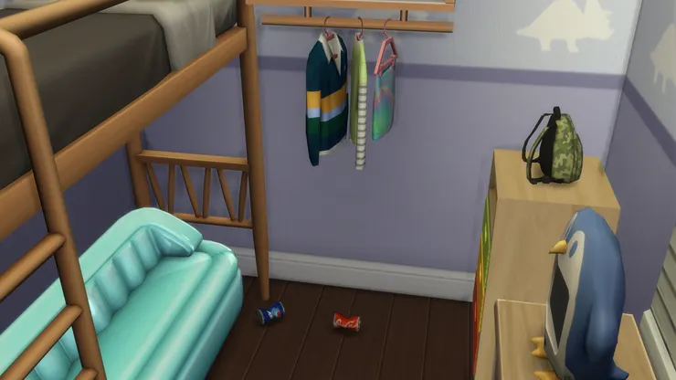 床邊的空位當然要多加利用,用來掛衣服最適合。