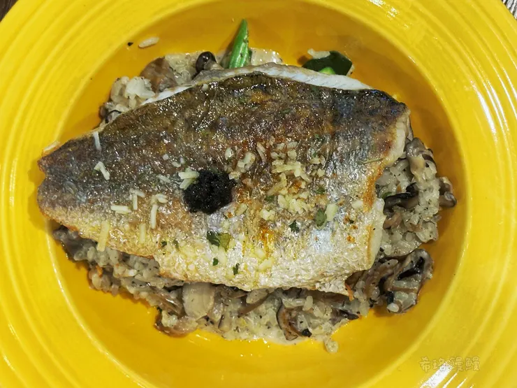 松露野菇鱸魚菲力燉飯