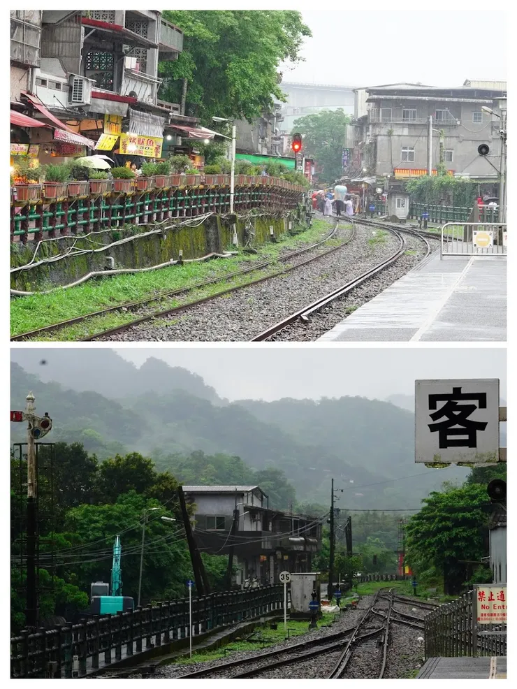 十分車站軌道前後兩側