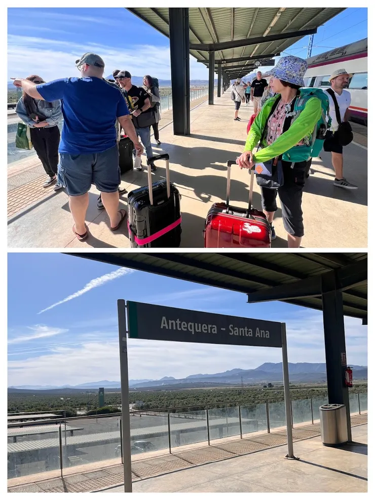換車開到Antequera-Santa Ana站