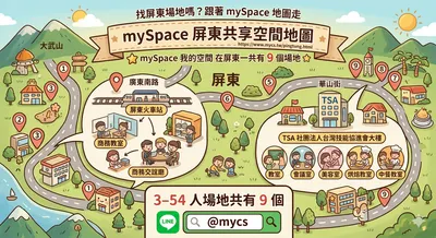 找屏東場地？跟著 mySpace 地圖走