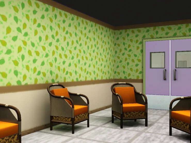 這個房間是設計用來上那些婚姻問題研討、孩子成長困難討論的研習，就是十來個人圍圈分享。