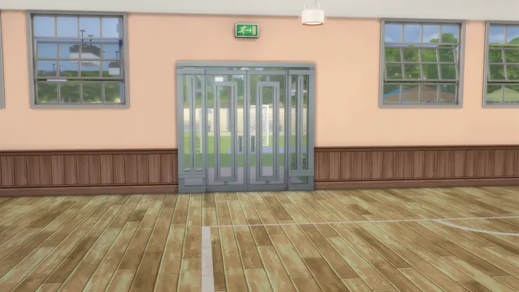 這扇門跟接待處的一樣，用來進出校園，又是我設計錯誤的成品...