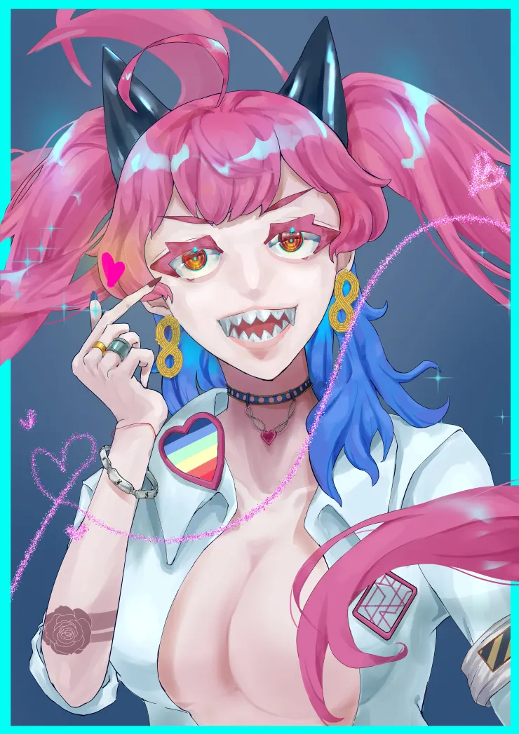 加上投影，飾品細節，最後加特效