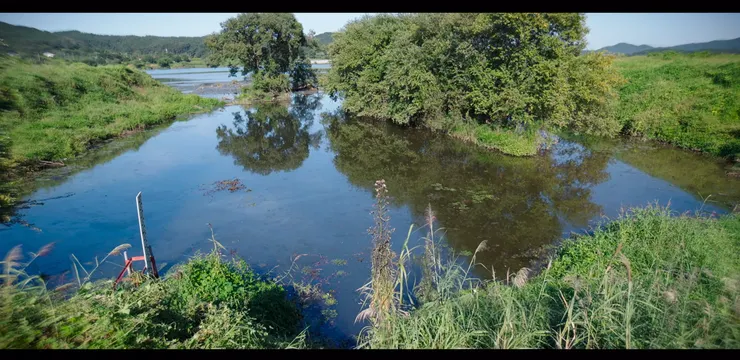 神秘的水池，水面之下是？（Source : Netflix。）