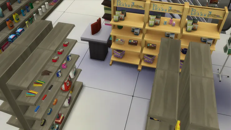 我覺得超市的地板要好打理才行，因為人和貨這麼多，很容易弄髒。