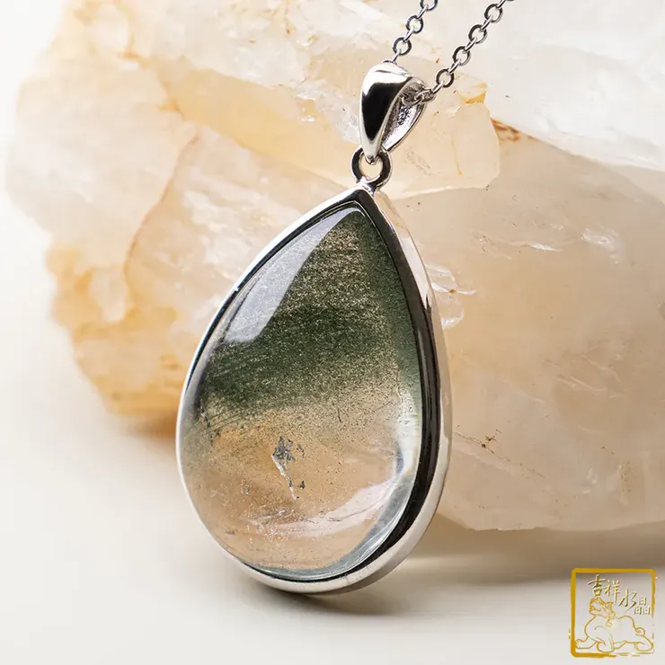 綠幽靈水滴墜 6.9g 招正財