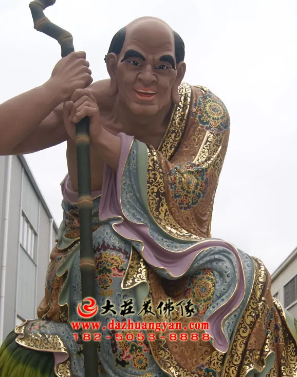 伐阇羅弗多羅尊者塑像近照現場實拍圖