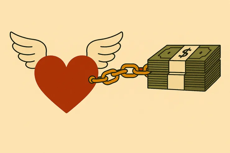 金錢能放飛心，也能囚禁心。(插畫由 Copilot 協助創作)