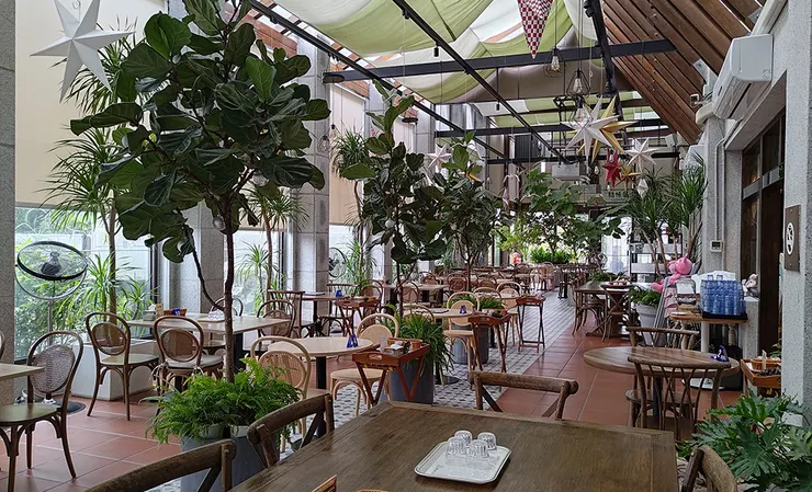 植物系的風格咖啡館