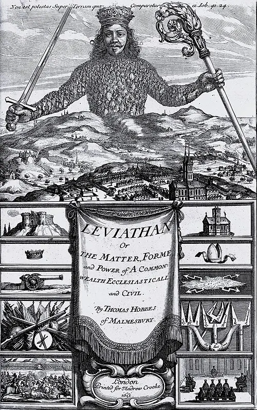 Abraham Bosse, Frontispiece of Thomas Hobbes's Leviathan, 1651, British Library, London. Public Domain via Wikimedia Commons.