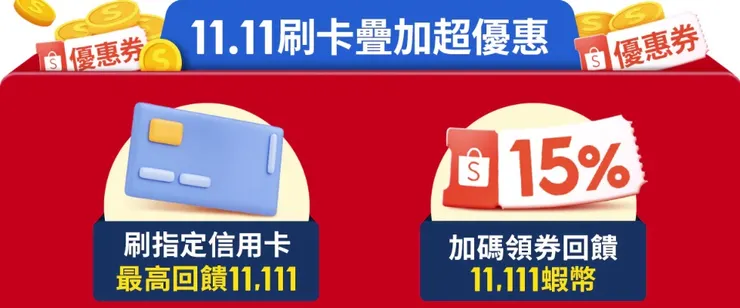 刷卡享11,111回饋