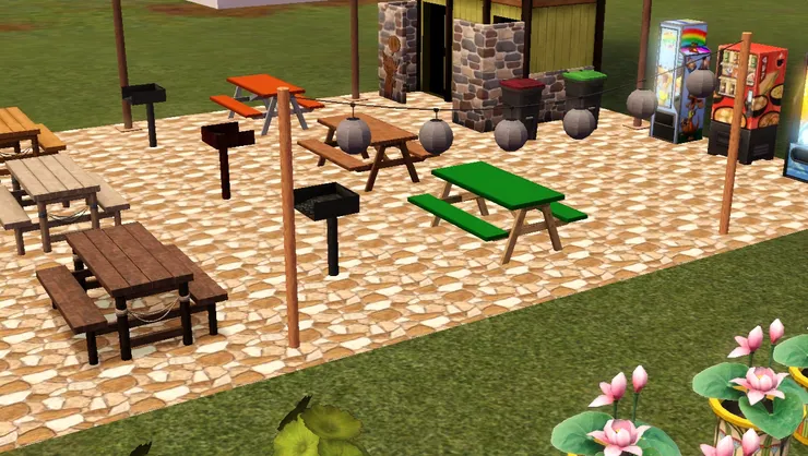 我本來想擺個燒烤攤檔，但位置不夠，也不合襯，所以改放這串大燈。