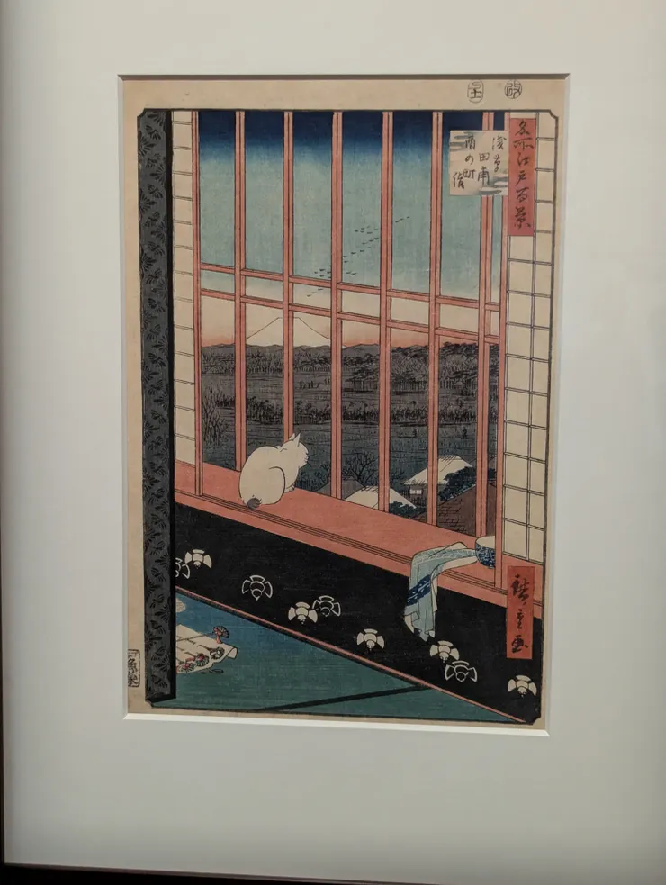 江戶名所白景 淺草田圃酉之町參拜--歌川廣重