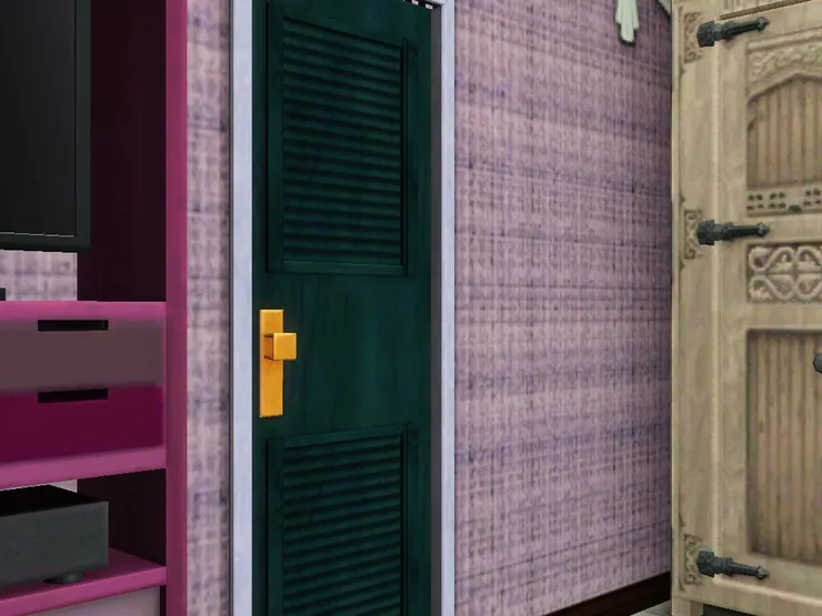 既然房間以粉紅為主色，其他物品便配以深和冷色，形成對比。