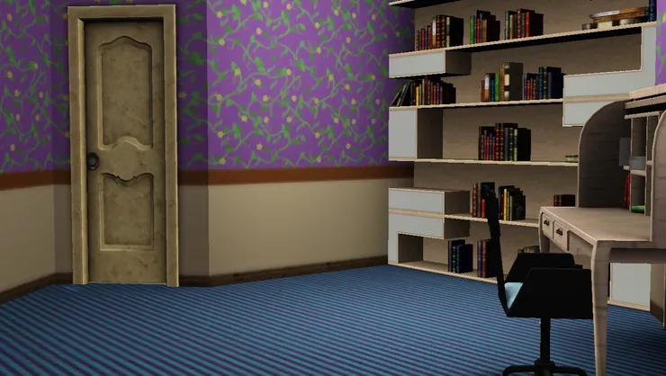 這扇門也是通向洗手間，所以這也是個套房。