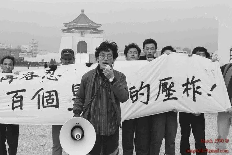 台大法律系楊弘任發表靜坐宣言(攝影:葉仰山)