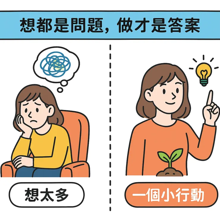 行動才能解決問題 (ChatGPT繪製)