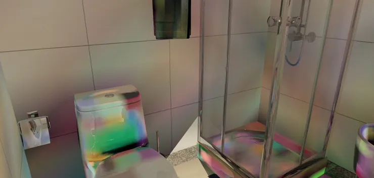 一眼便看到這洗手間其實很細小。套房只能如此。