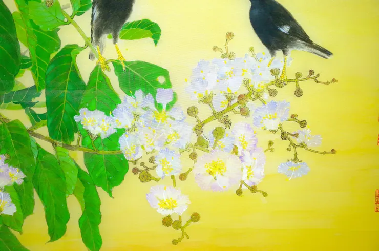 〈初夏晨興〉局部－大花紫薇