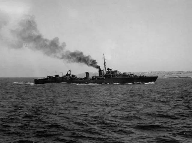馬爾他附近的努比亞號,1943年