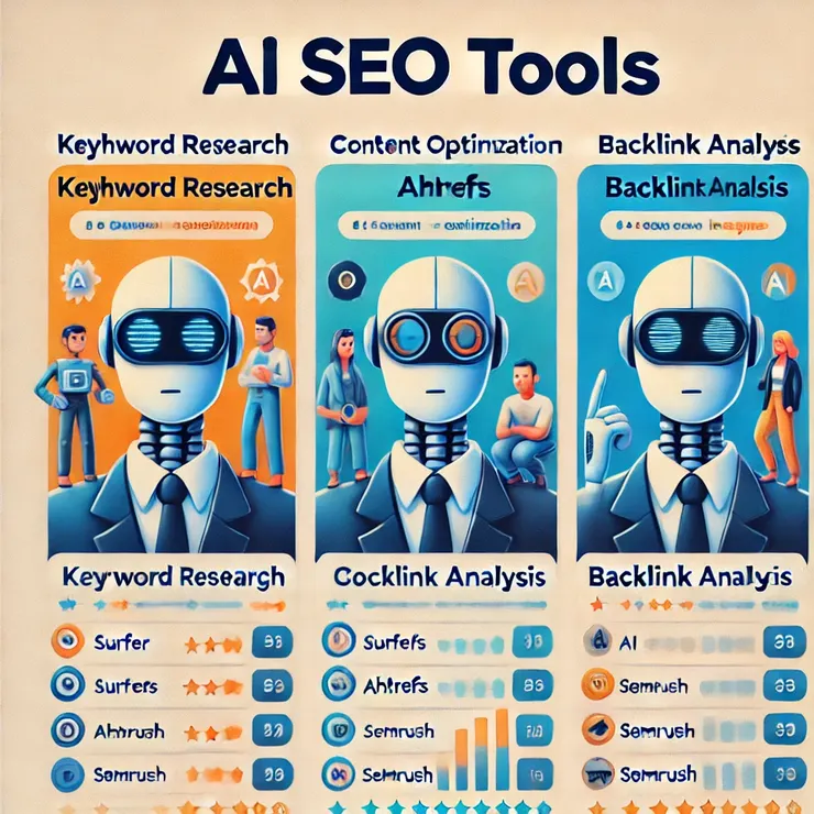 AI SEO 工具對比圖