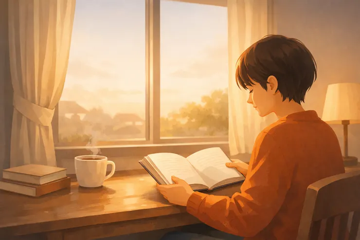 閱讀不是衝刺，而是一段安靜、可每天重複的小時間。