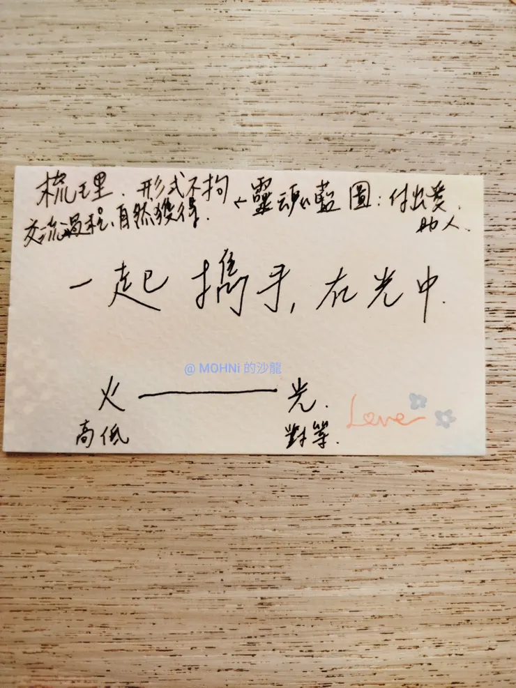 女孩寫下自己得到的答案