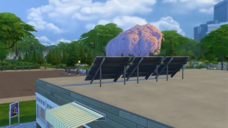 太陽能電板好像方向裝錯了，都接收不到陽光。