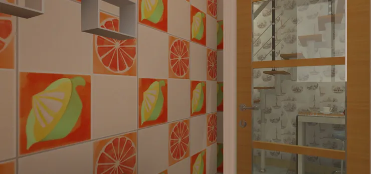 廚房我喜歡用磁磚因為容易清潔。