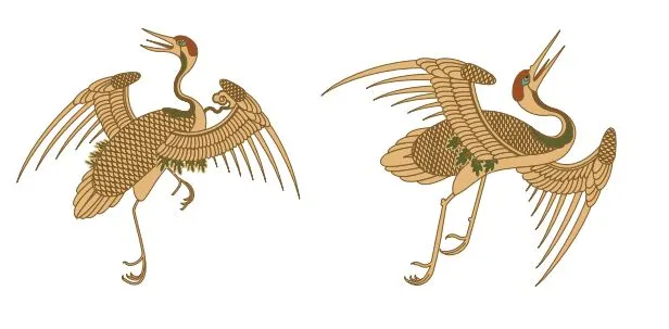 鶴紋（圖／原點出版《故宮紋樣配色事典》）