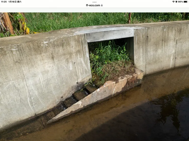 圖一：落水動物陷阱的脫逃階梯設計https://www.ff-eco.com/2021/07/escape/