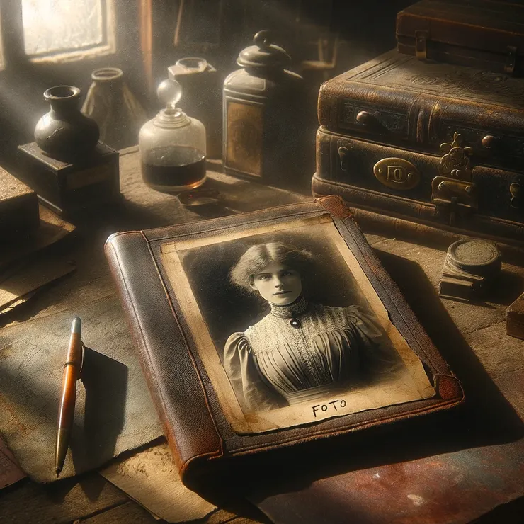 It was a faded image of a young woman.