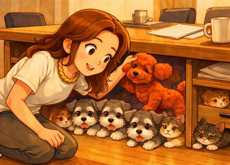 桌子底下,住著一群偷偷搬進來的小生命