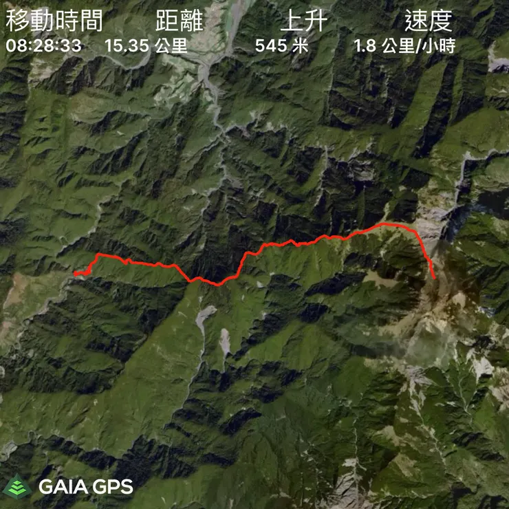 圈谷山屋到勝光登山口