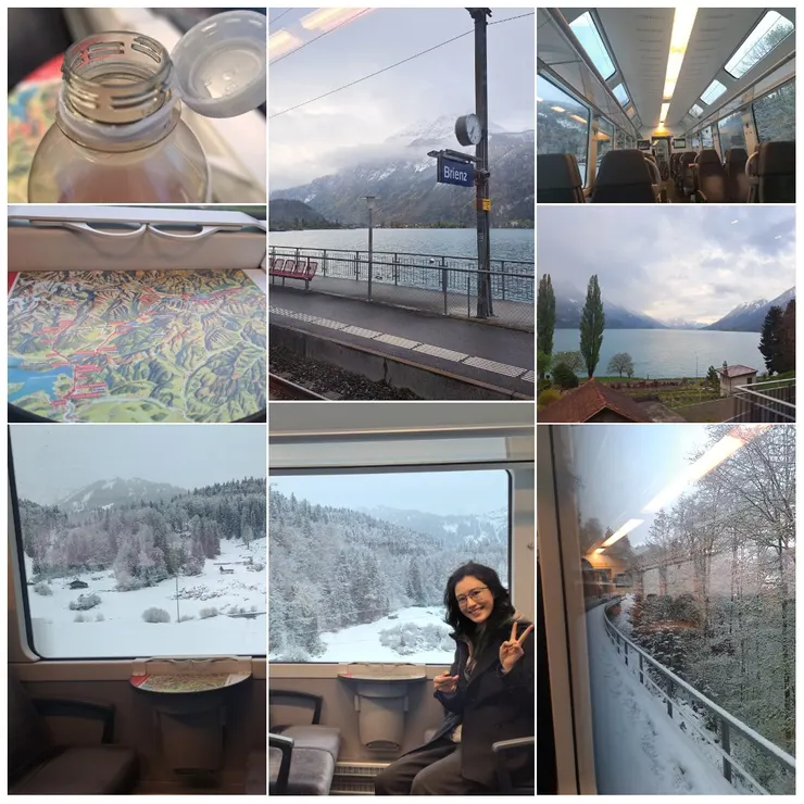 這裡瓶蓋都有銜接口,不錯的設計 , 一大早包場的車廂..爽