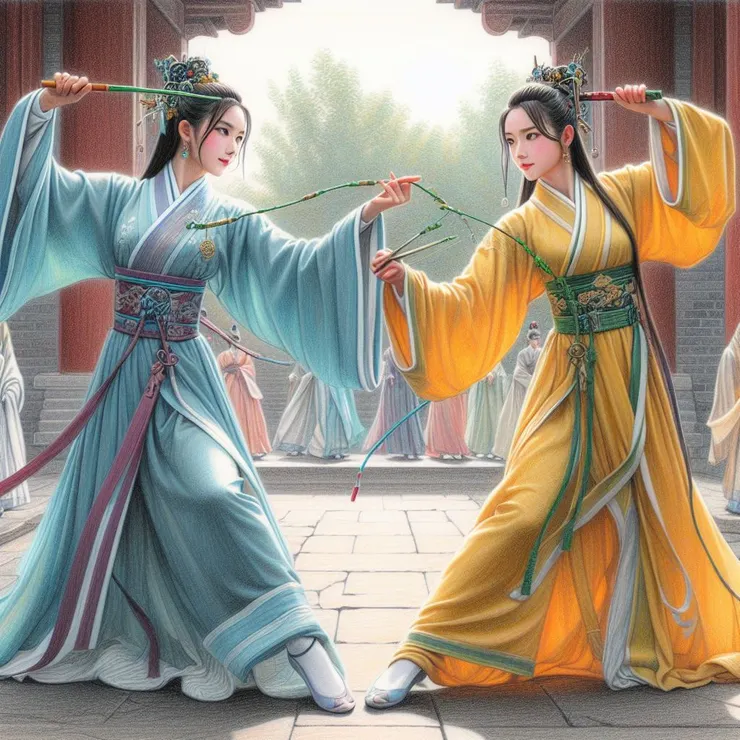 影像要求:光影細膩，細節細緻。充滿現實感及中國風格、彩色鉛筆畫風。HDR高動態範圍成像,1080p。