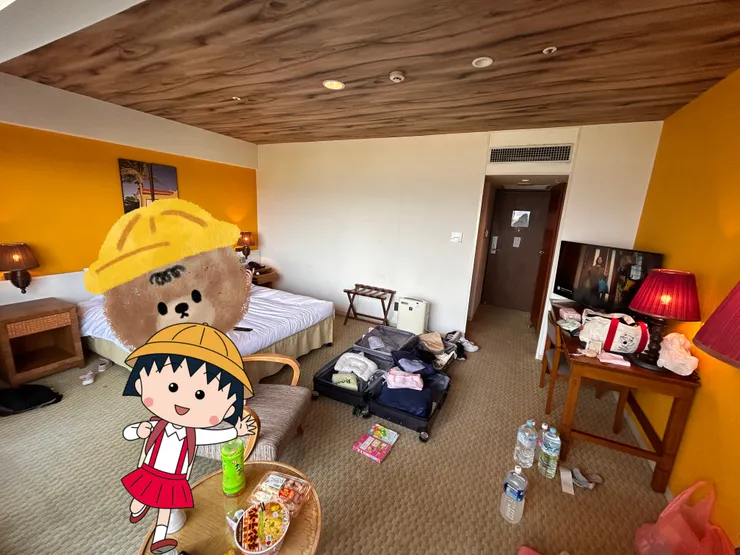 寬敞的雙人房附陽台