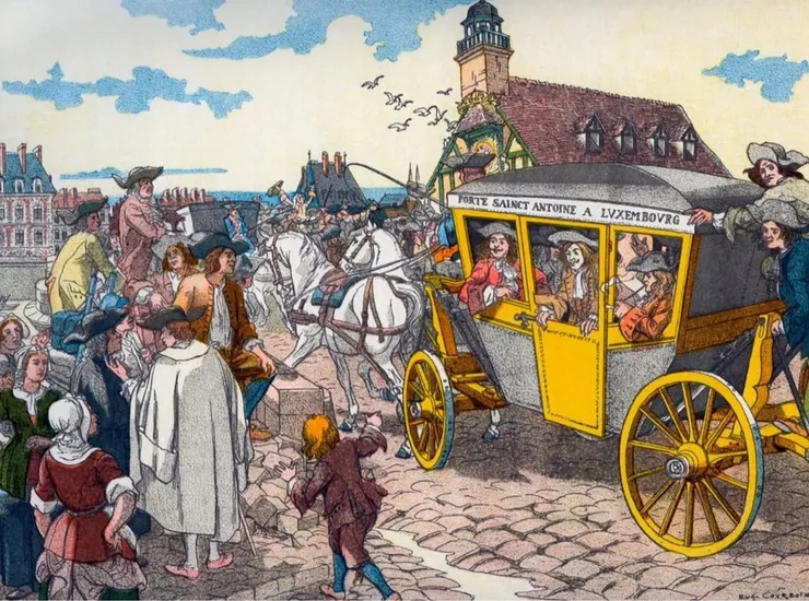 現代大眾運輸的概念，最早可追溯至17世紀下半葉的巴黎。當時，一種名為「五蘇馬車」（carrosses à cinq sols）的公共交通工具首次上路，提供平價、定時、固定路線的載客服務，成為史上已知最早的城市公共運輸系統。