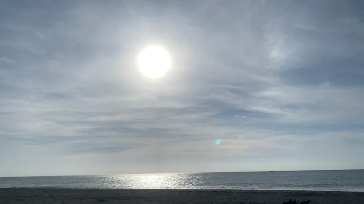 太陽曬屁股真的要出門了。