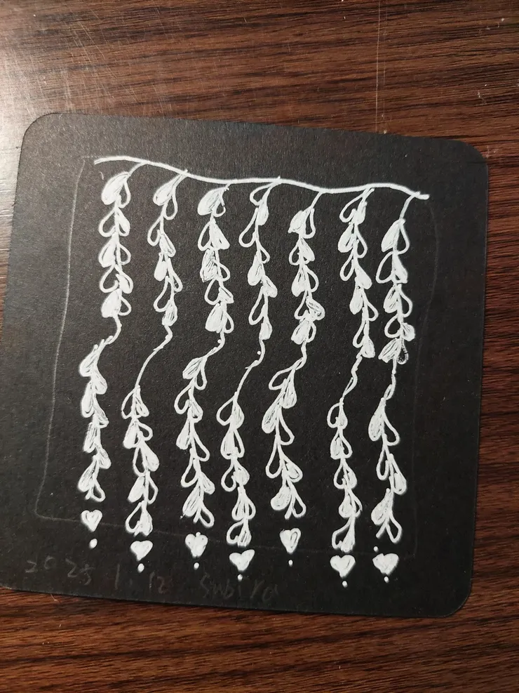 纏繞畫創作-心波