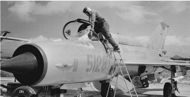 921團的米格21MF,截至1972年初,該團已經全面換裝MF型。