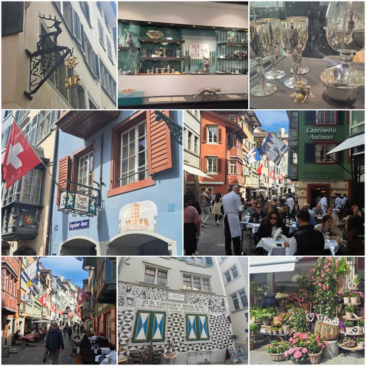 到處都是瑞士國旗..世外桃源的湖山城..