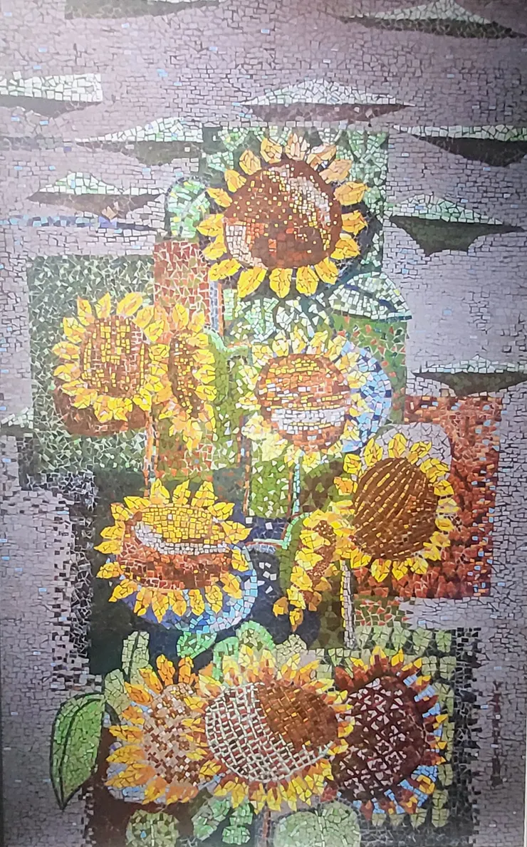 向日葵(馬賽克作品)李建崑攝影