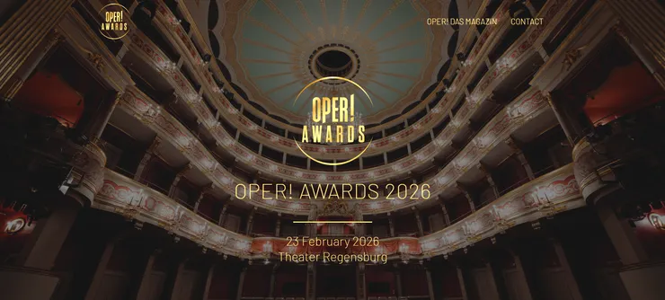 Oper! Awards 2026頒獎典禮 於德國Theater Regensburg舉行