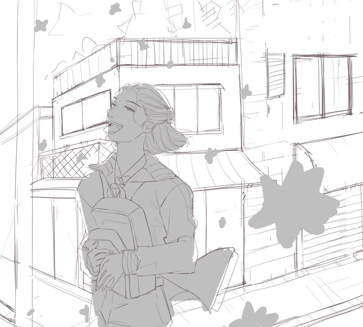 加入背景的草圖