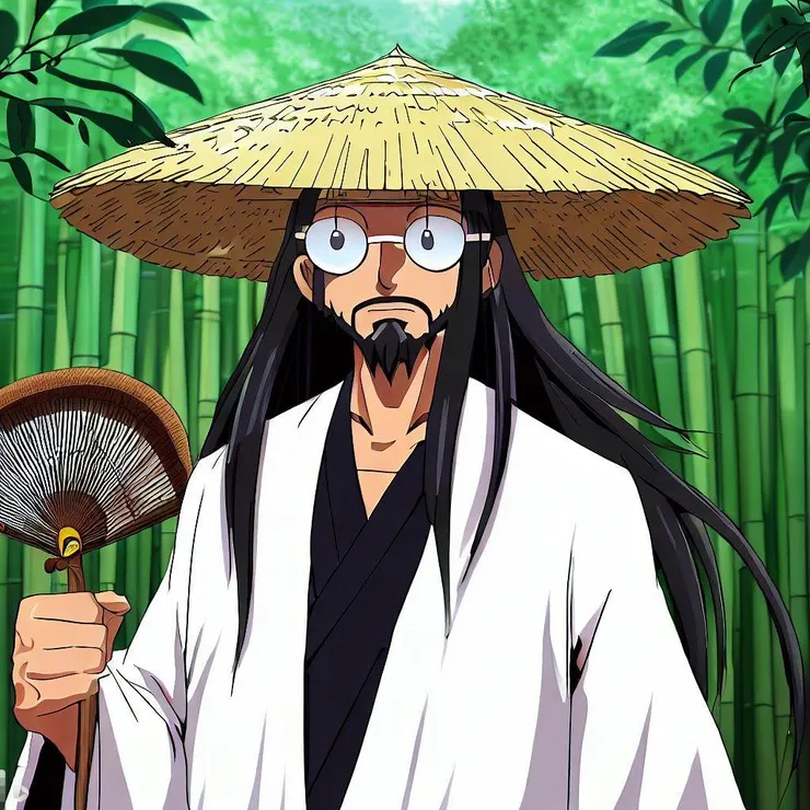 ＡＩ所繪製的龐統人物想像圖-非常的書呆子，有著隱藏的實力