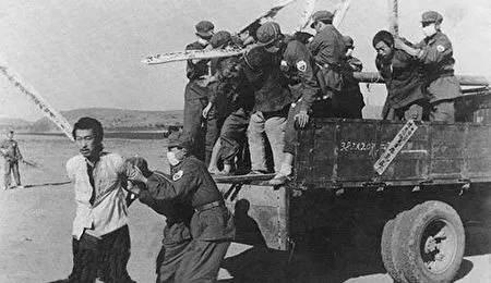 鎮反運動時即將被押往刑場槍決的囚犯(【那一年的這一天】1951.2.21 中華人民共和國公布「殺人法律」：《懲治反革命條例》)
