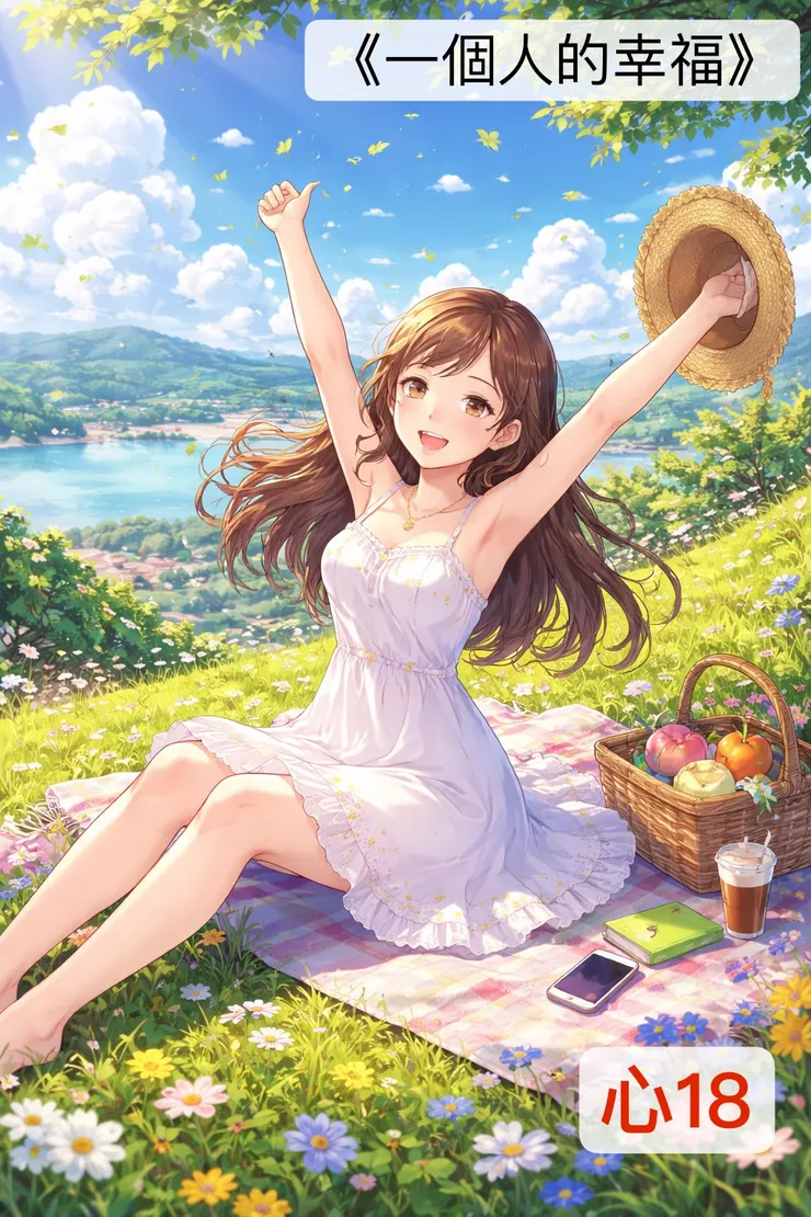 心心:天氣好好哦~花好香,最適合來睡覺覺了!