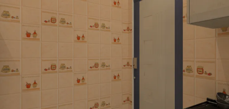 門的中間是白色的玻璃。